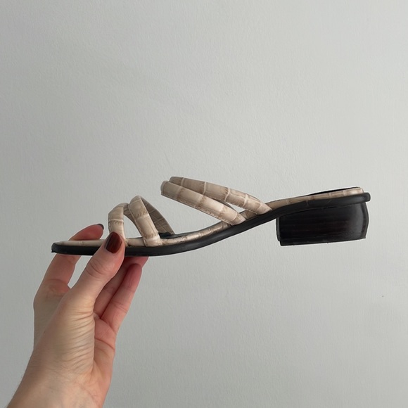 SOLD Leather Croc Sandals - Picture 5 of 7